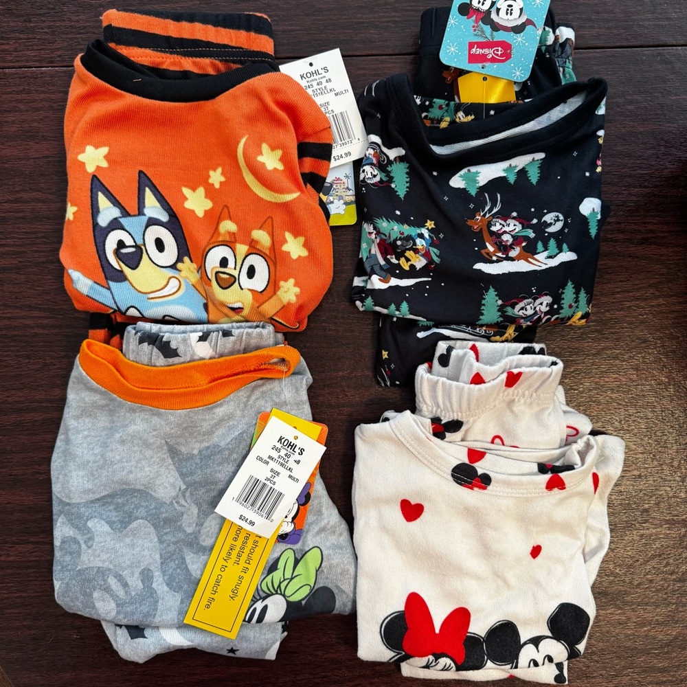 Lot of Disney Pajama Sets size 3T
